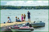 Fishing Off The Dock At The Boat Launch
