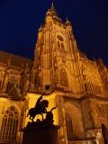 St. Vitus Cathedral and statue of St. George ...