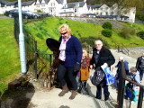 Inversnaid Holiday - Cheryl arring off the ferry @ Inversnaid Pier