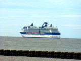 CELEBRITY INFINITY (2001) (5) New Brighton, leaving Liverpool, UK