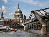 St Pauls & Millennium Bridge (colour)