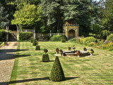 Lawn and fountain