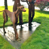Rusty Dog and Friends Sculpture