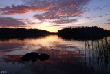 Coucher de soleil - Sunset on the lake