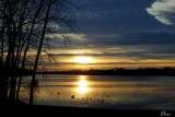 Coucher de soleil  sur la rivire - Sunset on the river