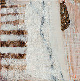 Acrylics, collage, metall on canvas