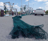 Tending nets on the Delcambre, LA waterfrront.