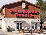 The world famous Round Rock Donut Building