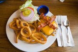Zesty BBQ Bacon Cheeseburger at Mimis Cafe