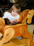 Lauren and the rocking horse I made her