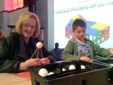 Construction exercise for children and grandmothers
