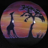 Sunset Giraffes Size: 3.49 Price: SOLD