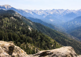 View of the Great Western Divide from Moro Rock in Sequoia National Park