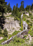 Vidae Falls, part of a spring fed creek, flowing outside the caldera in Crater Lake National Park