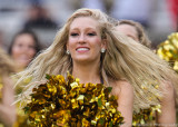 Yellow Jackets Dance team member performs on the sidelines