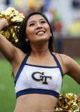 Georgia Tech Dancer performs on the sidelines