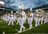 Yellow Jackets Band takes the field prior to the game