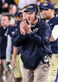 Pittsburgh Panthers Head Coach Paul Chryst applauds the play of his team