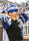 Duke Blue Devils Mascot on the sidelines in Bobby Dodd Stadium