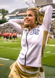 Georgia Tech Dance Team member performs during the game