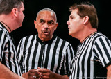 Referees confer to get the call right