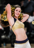 Georgia Tech Dance Team Member works the crowd during a timeout 