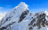 Flying by the peak of Mount Huntington