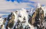 Snowcapped peaks on the flank of Mount McKinley