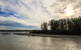 View of the confluence of the Talkeetna, Susitna and Chulitna Rivers from the Talkeetna River Bridge
