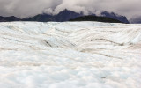 The pitted surface of Root Glacier in Wrangell-St Elias National Park