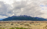Mountains overlooking the Kennicott Glacier in Wrangell-St Elias National Park