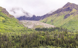 A rock glacier in the mountains of Wrangell-St Elias National Park