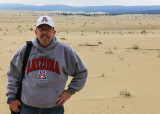 Explorer standing on the Great Kobuk Sand Dunes in Kobuk Valley National Park