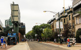 Looking down Sheffield Avenue outside of Wrigley Field