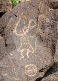 Human figures in Piedras Marcadas Canyon in Petroglyph National Monument