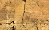 Petroglyphs along the Petroglyph Trail in Chaco Culture NHP