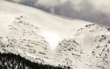 A ridge on the flank of Wheeler Peak from the Mather Overlook in Great Basin National Park