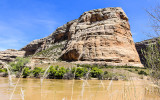Steamboat Rock and the Green River in Echo Park in Dinosaur National Monument