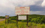 Warning sign at the start of the East Portal Road in Black Canyon of the Gunnison National Park