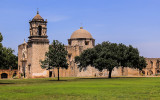 Side view from the courtyard of Mission San Jose in San Antonio Missions NHP