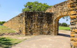 Sturdy compound wall at Mission San Jose in San Antonio Missions NHP