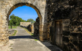 Pathway into the courtyard at Mission San Juan in San Antonio Missions NHP