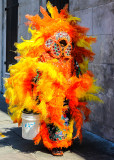 Costumed performer in the French Quarter