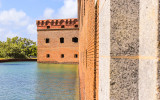 The outside wall of Fort Jefferson in Dry Tortugas National Park