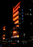 Hotel Victor at night along Ocean Drive on South Beach
