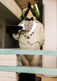 Penguin Butler statue on South Beach