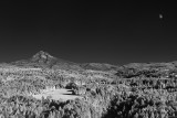 Moon over Mount Hood,  Sandy, OR (infrared)