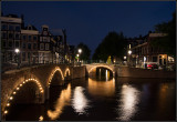 Reguliersgracht and Keizersgracht at Night I