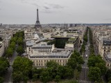 View of Eiffel Tower from top of the Arc de Triomphe