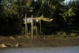 Fishing hut along the Garonne River 